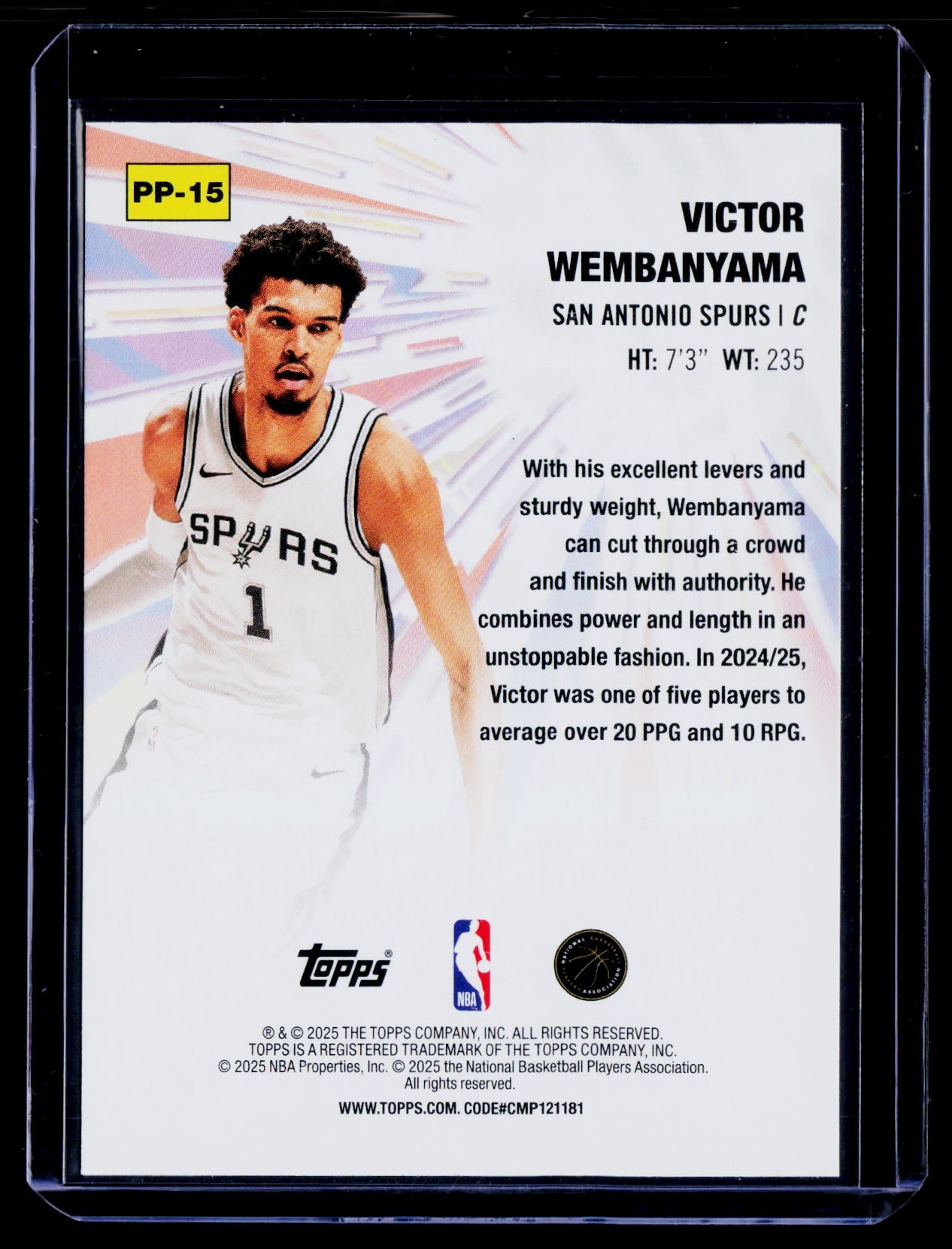 2025-26 Topps #PP-15 Victor Wembanyama Power Players Holo Foil