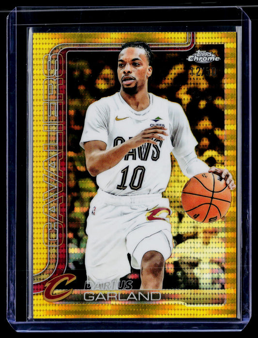 2025-26 Topps Chrome #76 Darius Garland Gold Pulsar Refractor #/50