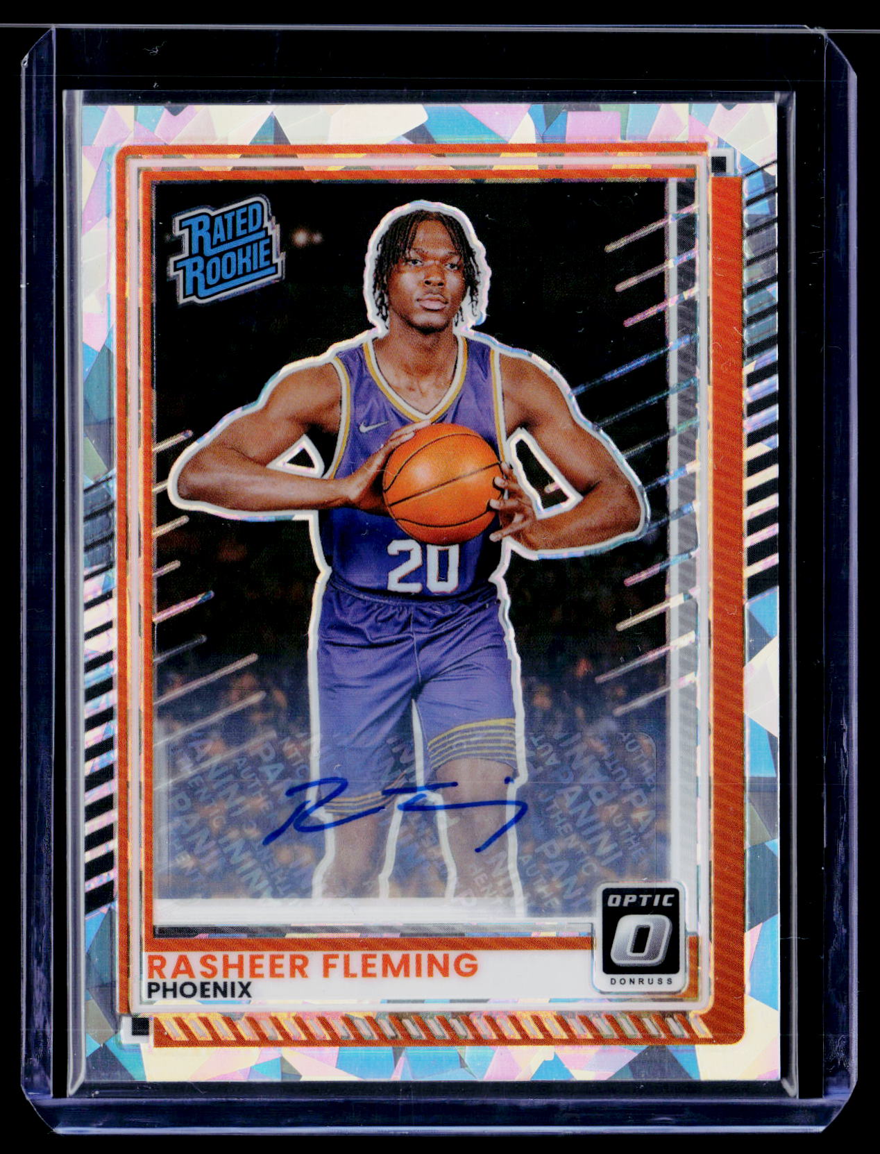 2025-26 Panini Signature Series #18 Rasheer Fleming Cracked Ice #/25