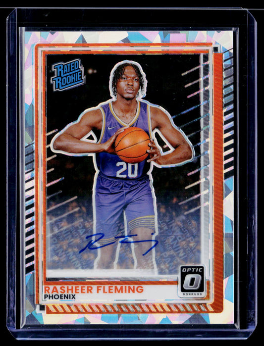 2025-26 Panini Signature Series #18 Rasheer Fleming Cracked Ice #/25