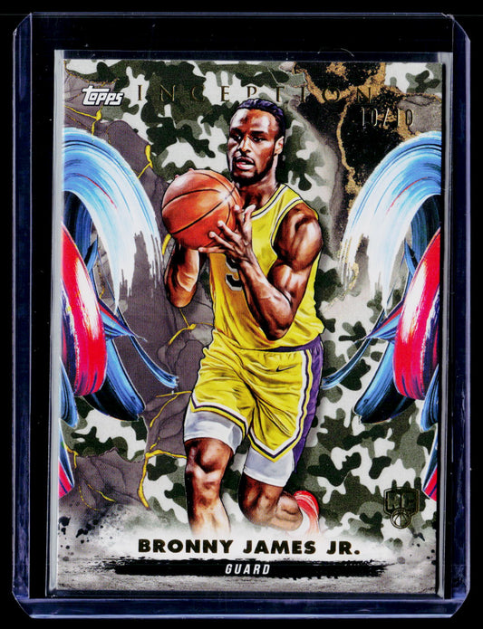 2024-25 Topps Inception #45 Bronny James Jr. Camo #/10