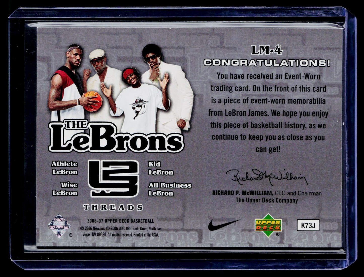2006-07 Upper Deck #LM-4 LeBron James The LeBrons Threads