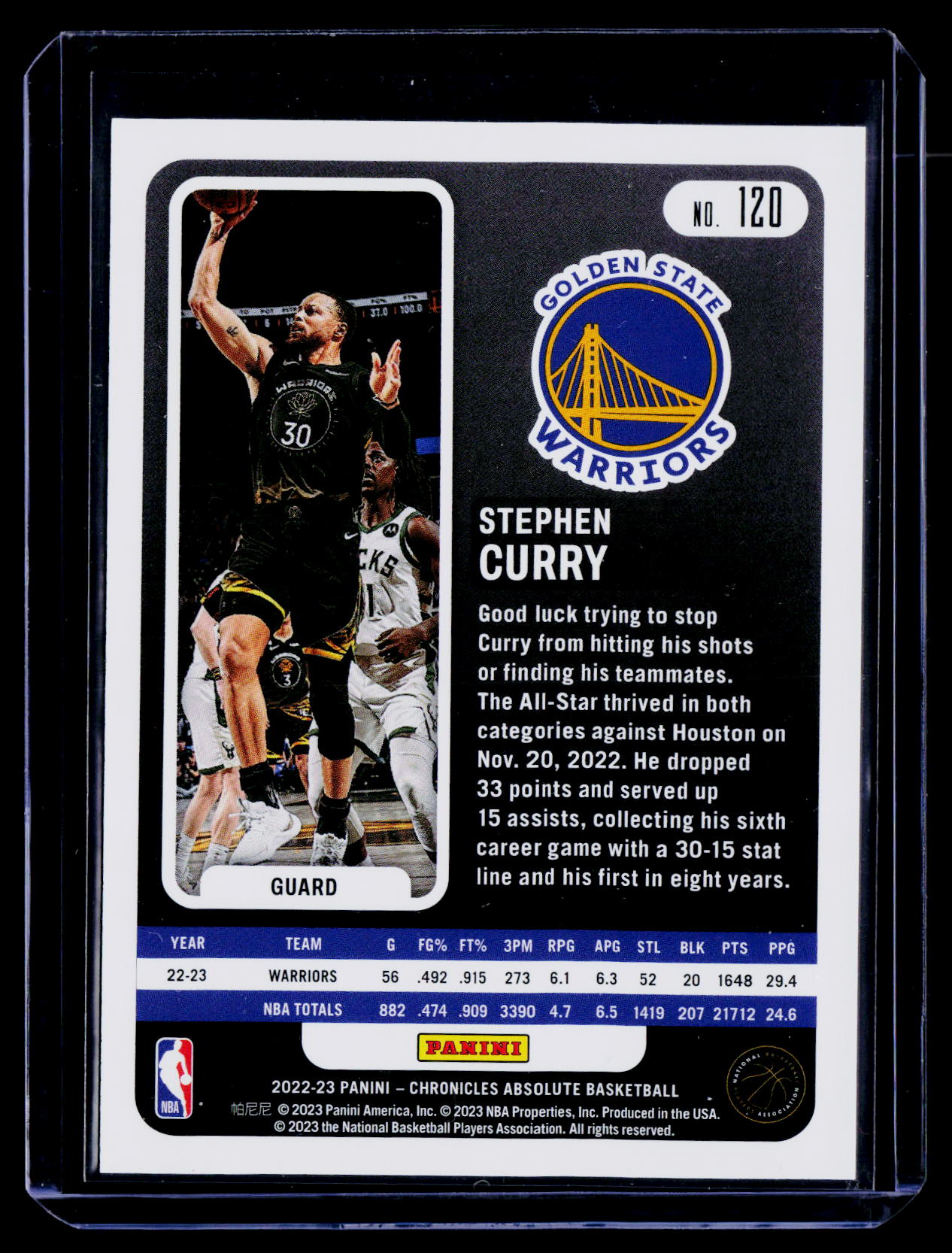 2022-23 Panini Chronicles #120 Stephen Curry #/75