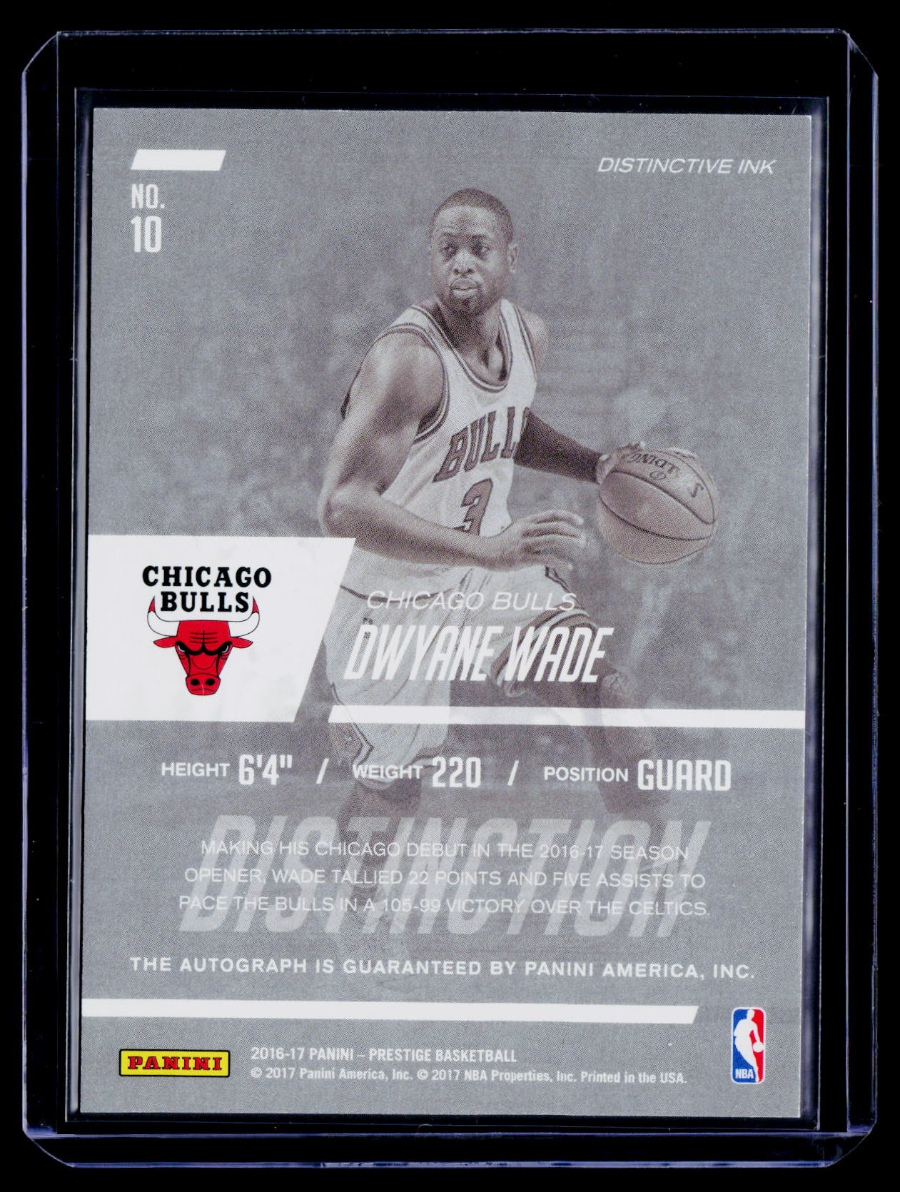 2016-17 Panini Prestige #10 Dwyane Wade Distinctive Ink #/75