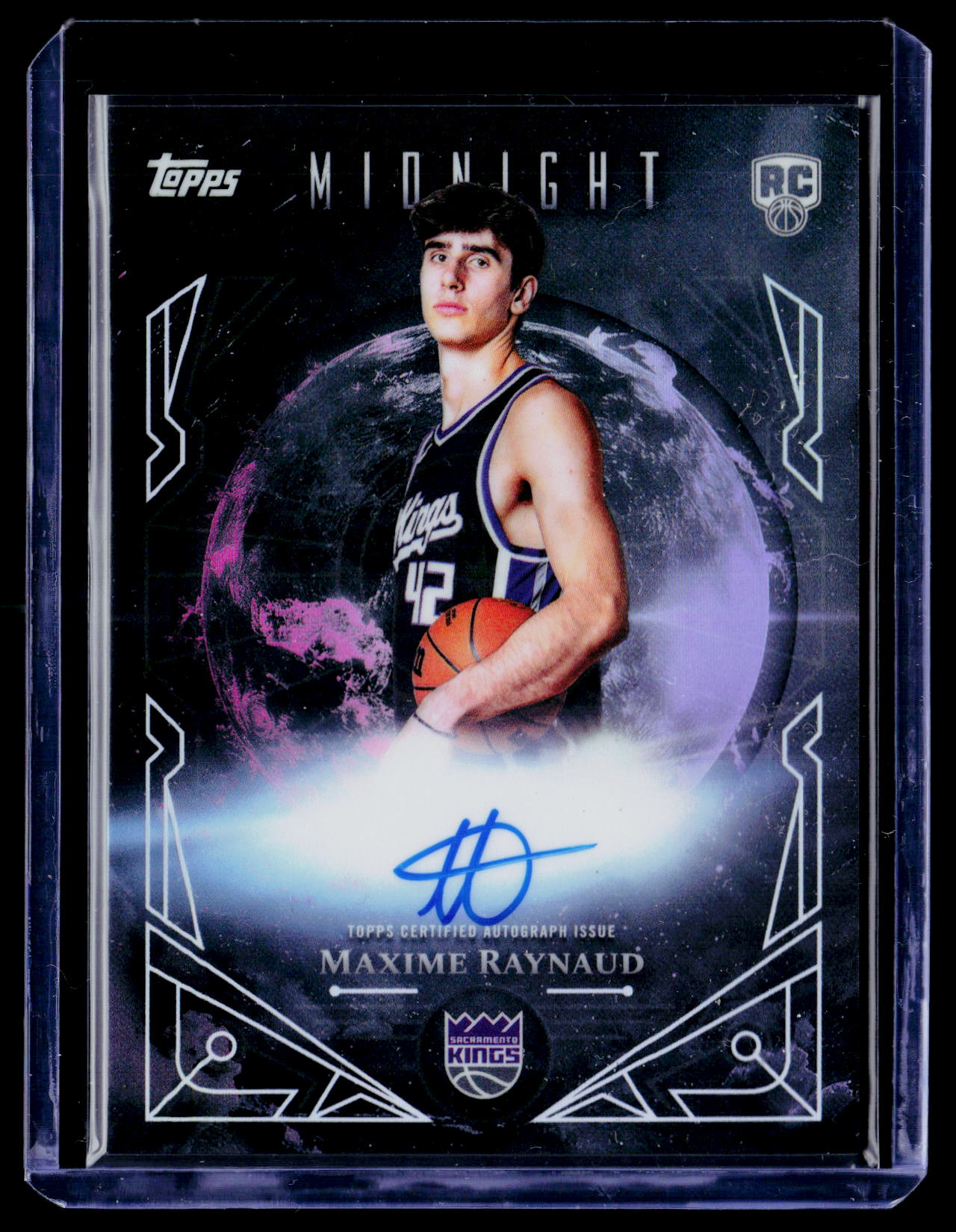 2025-26 Topps Midnight Maxime Raynaud Midnight Sun Signatures Rookie Auto