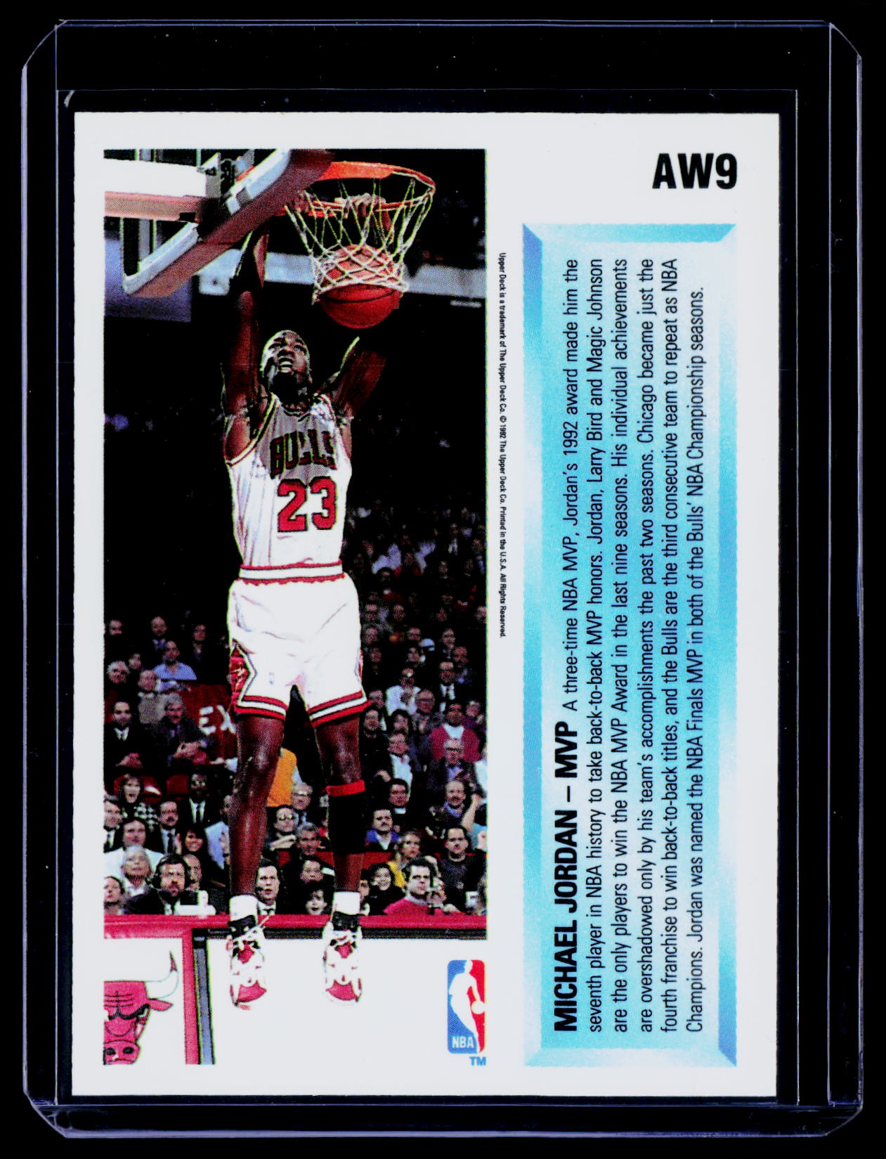 1992-93 Upper Deck #AW9 Michael Jordan Award Winner Holograms