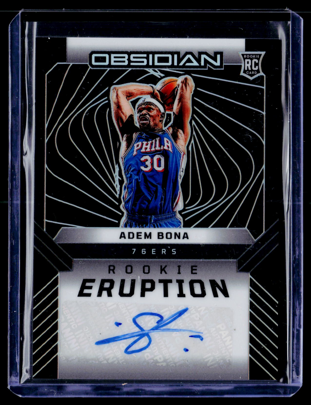 2024-25 Panini Obsidian #REA-ADM Adem Bona Rookie Eruption Autographs #/149