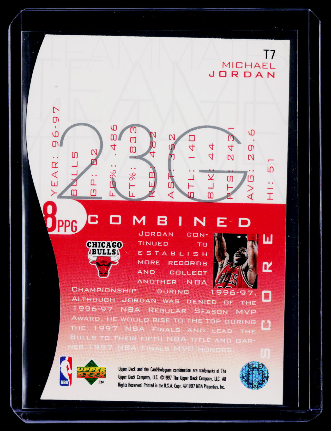 1997-98 Upper Deck #T7 Michael Jordan Teammates