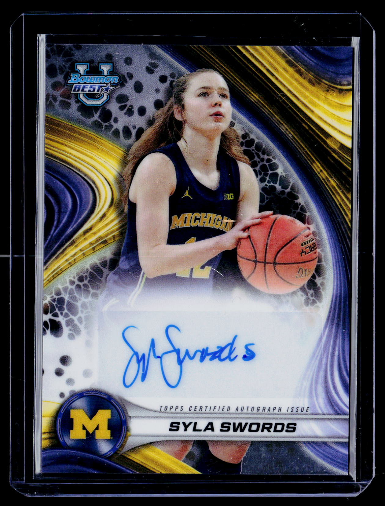 2024-25 Bowman's Best University #B24-SSW Syla Swords Best of 2024 Autographs