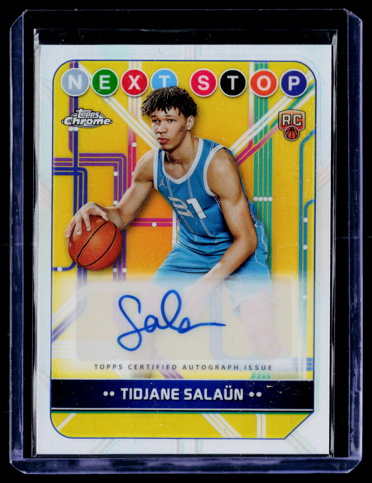 2024-25 Topps Chrome #NSS-TS Tidjane Salaün Next Stop Signatures Refractor