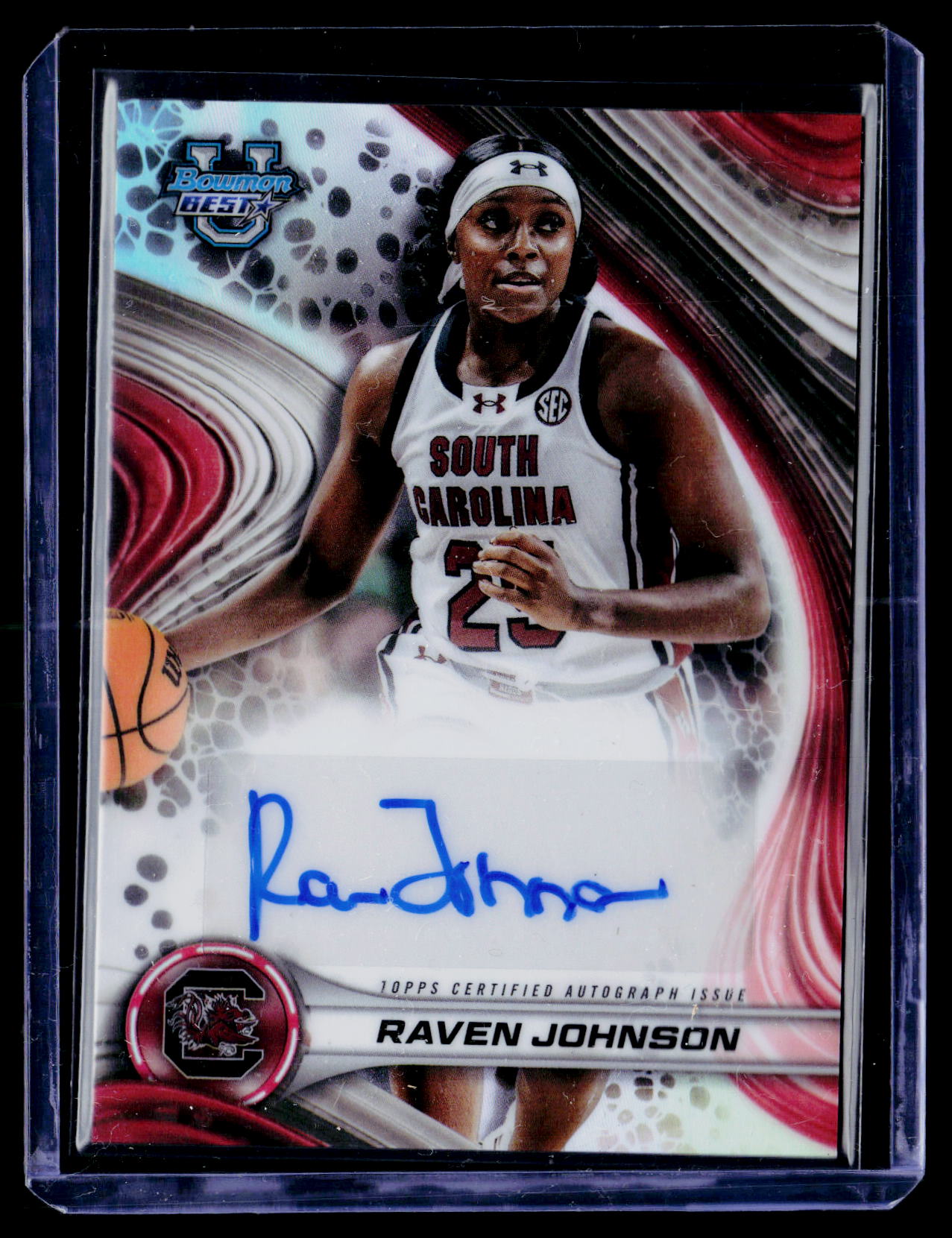 2024-25 Bowman's Best University Raven Johnson Best of Auto Refractors