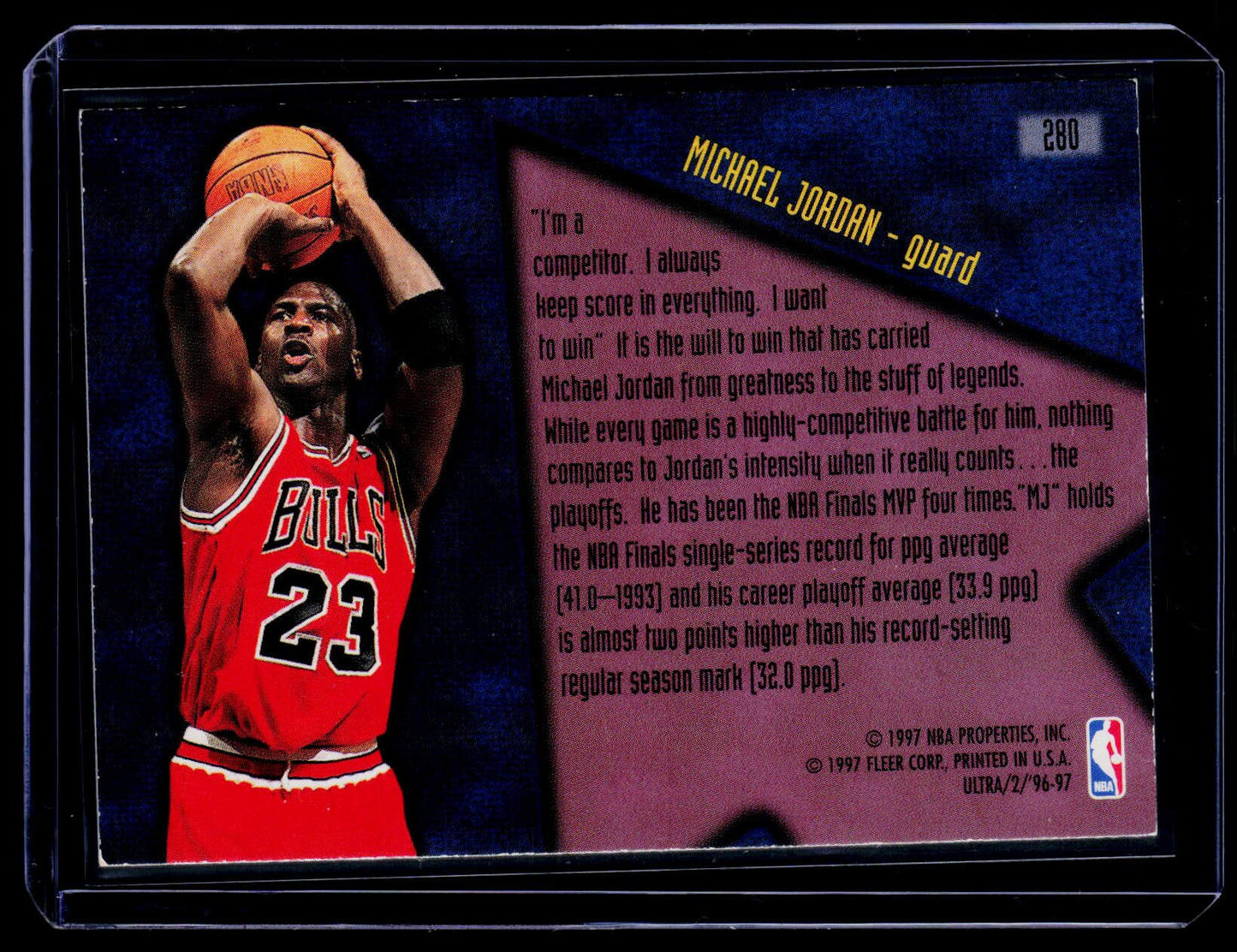 1996-97 Ultra #280 Michael Jordan Step it up