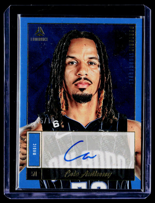 2022-23 Panini Chronicles #PS-CAT Cole Anthony Portrait Signatures Gold #/10