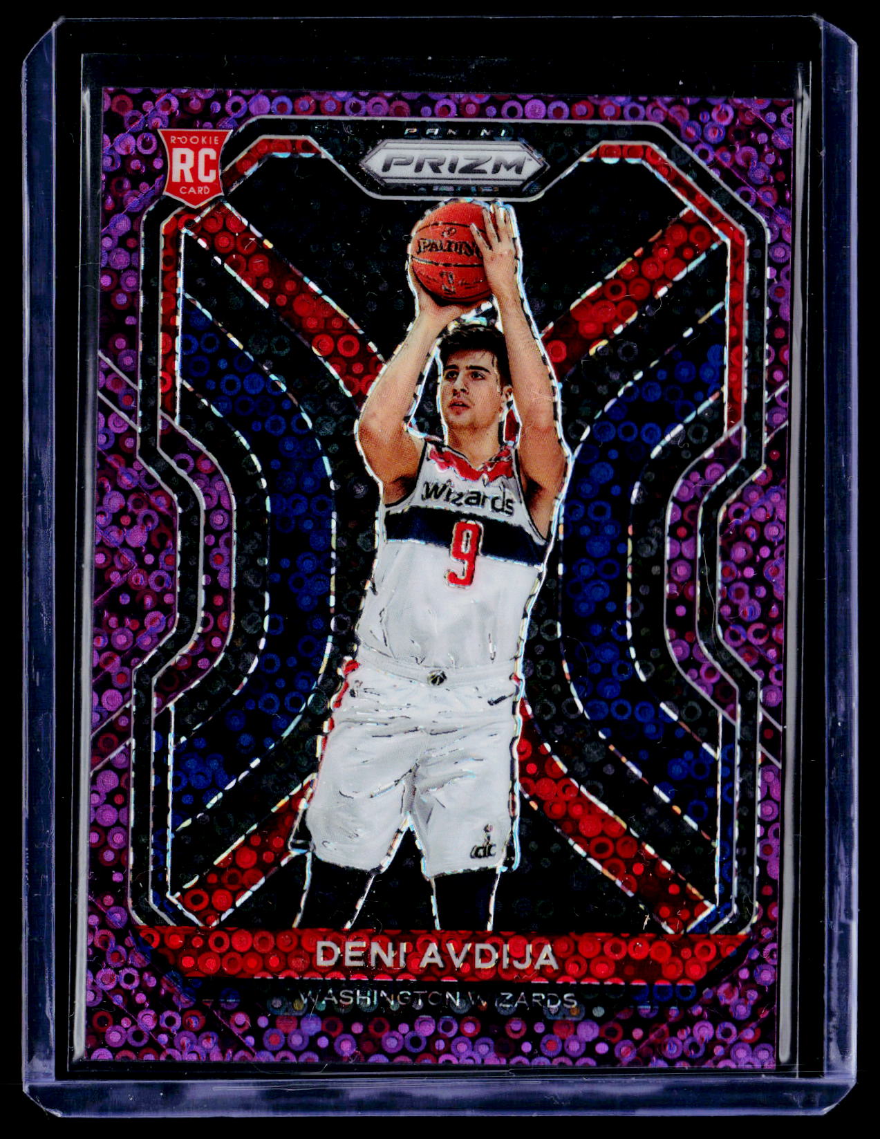 2020-21 Panini Prizm #290 Deni Avdija Fast Break Purple Prizms #/75