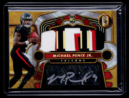 2024 Panini Gold Standard Michael Penix Jr. Rookie Auto Triple Jersey Gold #/49