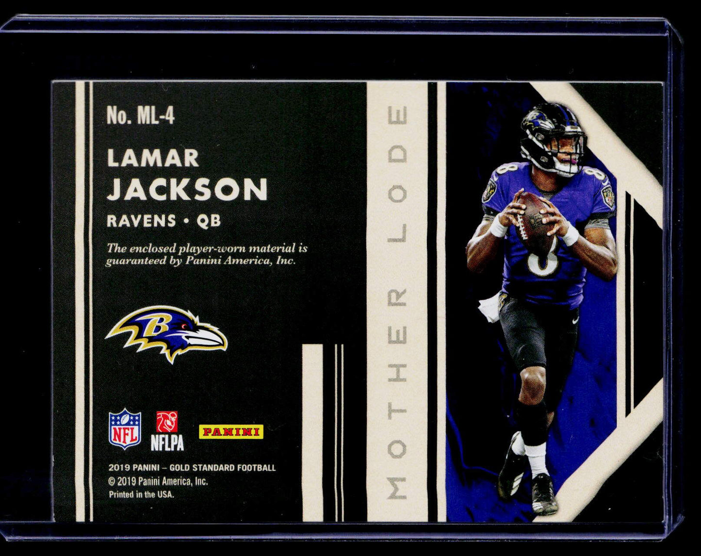 2019 Panini Gold Standard #ML-4 Lamar Jackson Mother Lode Prime #/49
