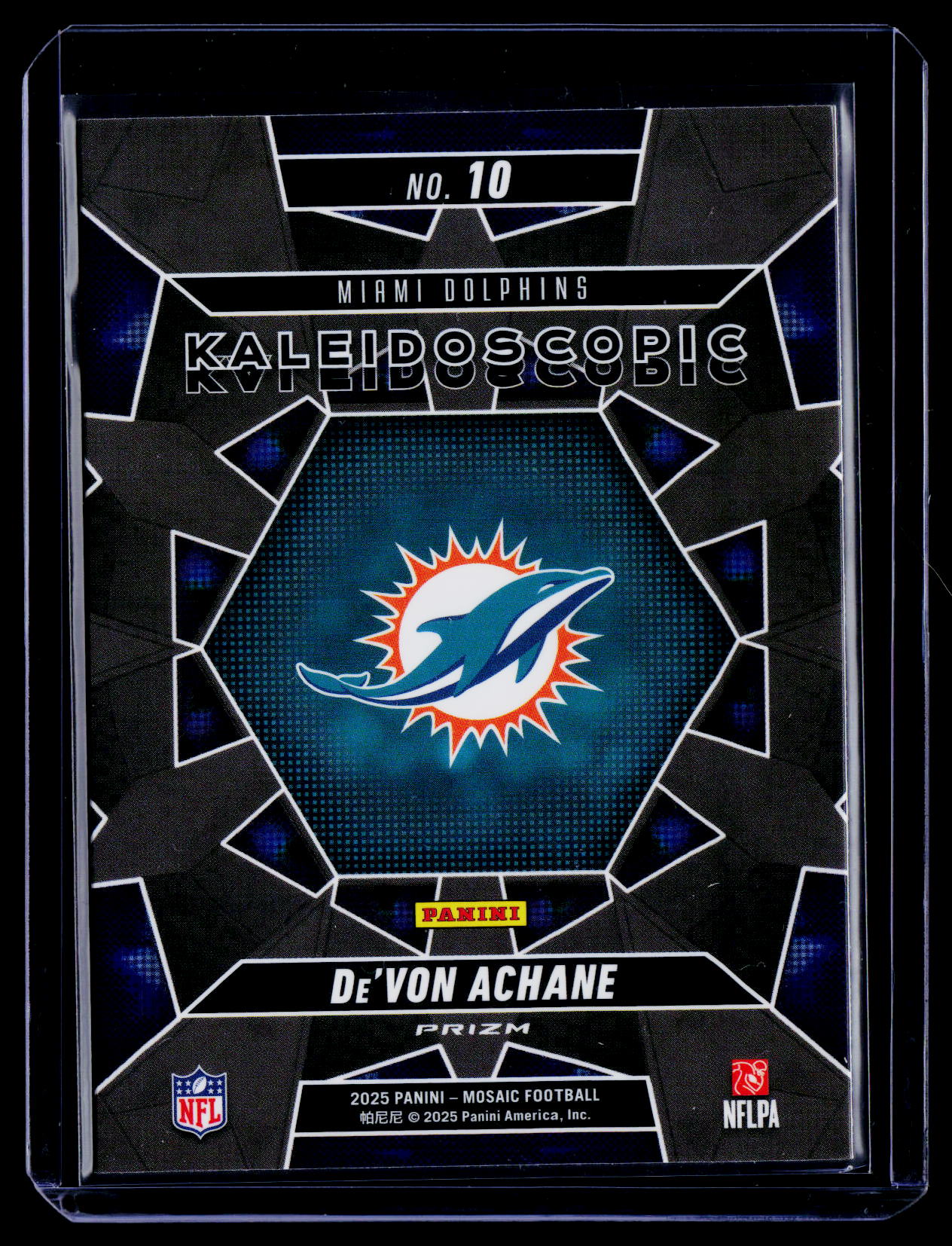 2025 Panini Mosaic #10 De'Von Achane Kaleidoscopic