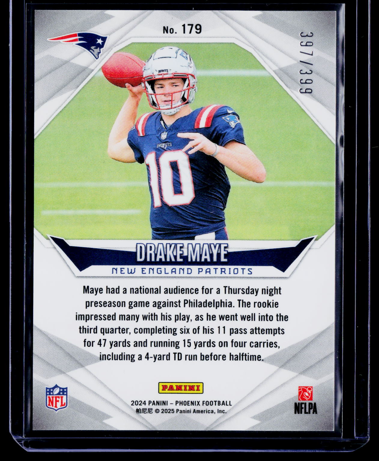 2024 Panini Phoenix #179 Drake Maye Phoenix Logo #/399