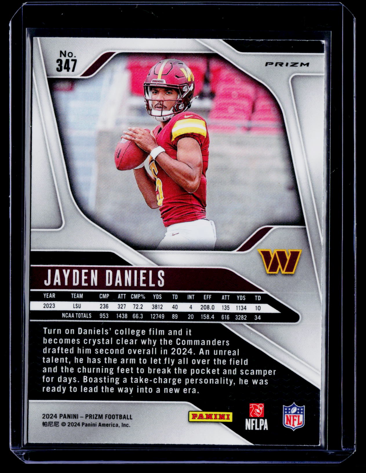 2024 Panini Prizm #347 Jayden Daniels Pink
