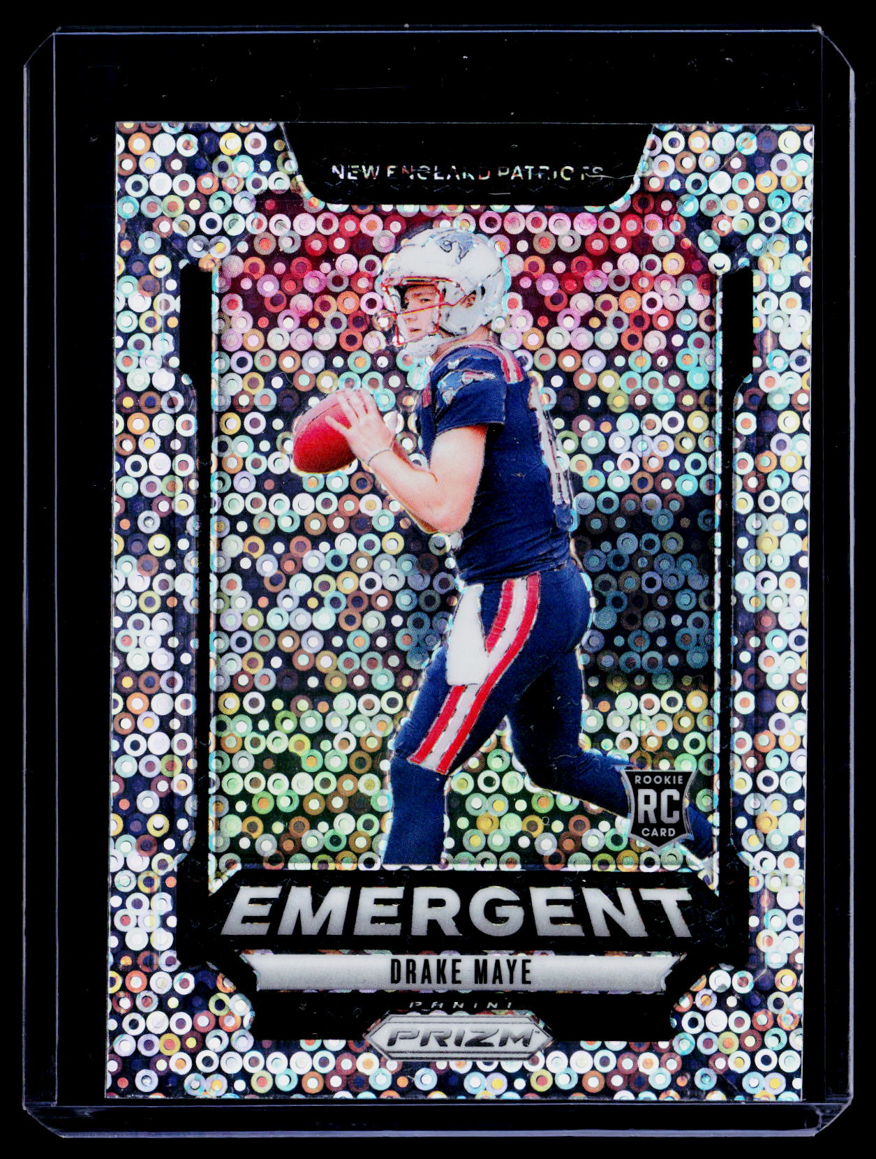 2024 Panini Prizm #4 Drake Maye Emergent Silver Prizm Disco