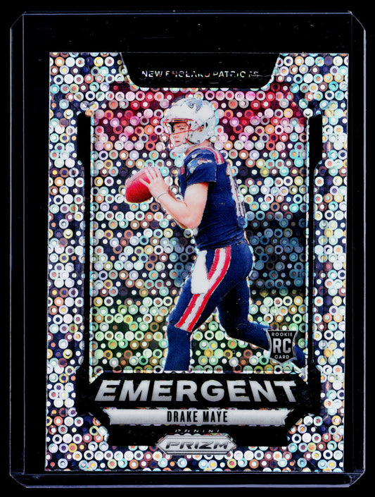 2024 Panini Prizm #4 Drake Maye Emergent Silver Prizm Disco