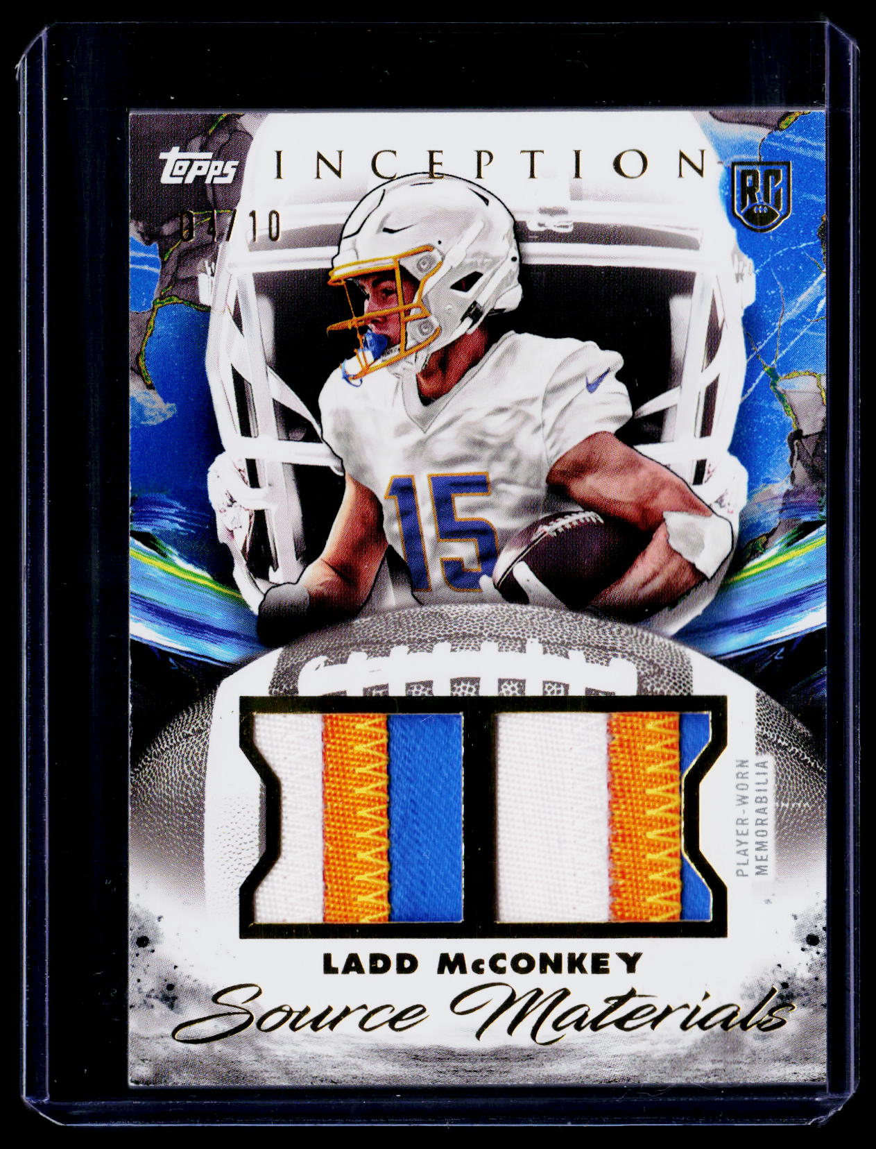 2024 Topps Inception #SM-LM Ladd McConkey Source Materials Blue #/10