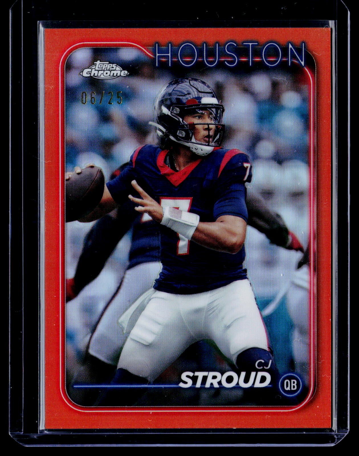 2024 Topps Chrome #83 CJ Stroud Orange Refractor #/25