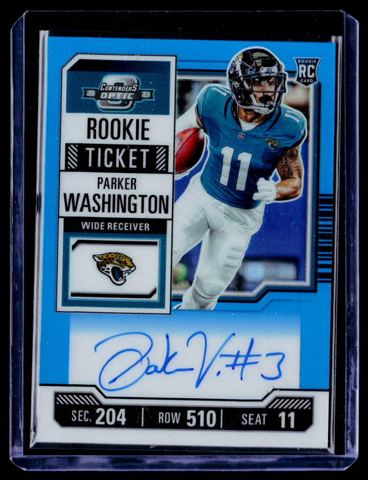 2023 Panini Contenders Optic #127 Parker Washington Teal #/99
