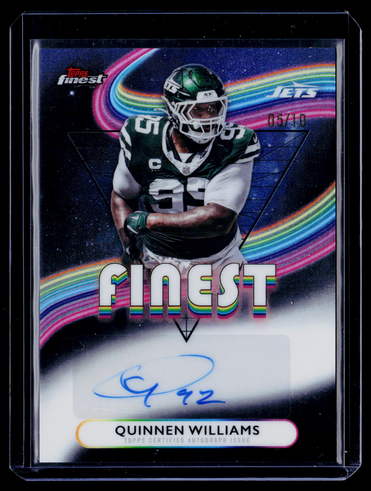 2025 Finest #FA-QW Quinnen Williams Finest Autographs Black Refractor #/10