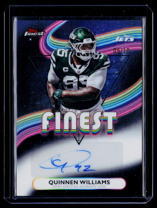 2025 Finest #FA-QW Quinnen Williams Finest Autographs Black Refractor #/10