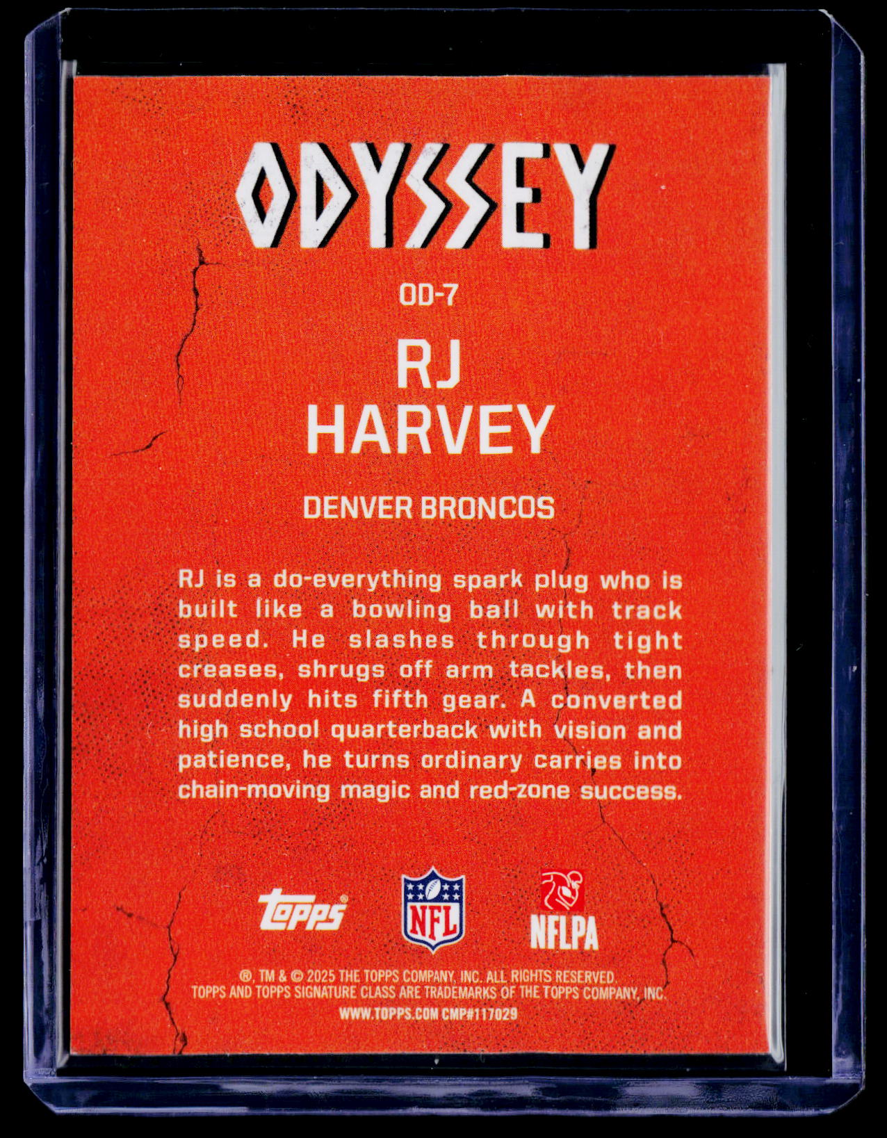 2025 Topps Signature Class #OD-7 RJ Harvey Odyssey