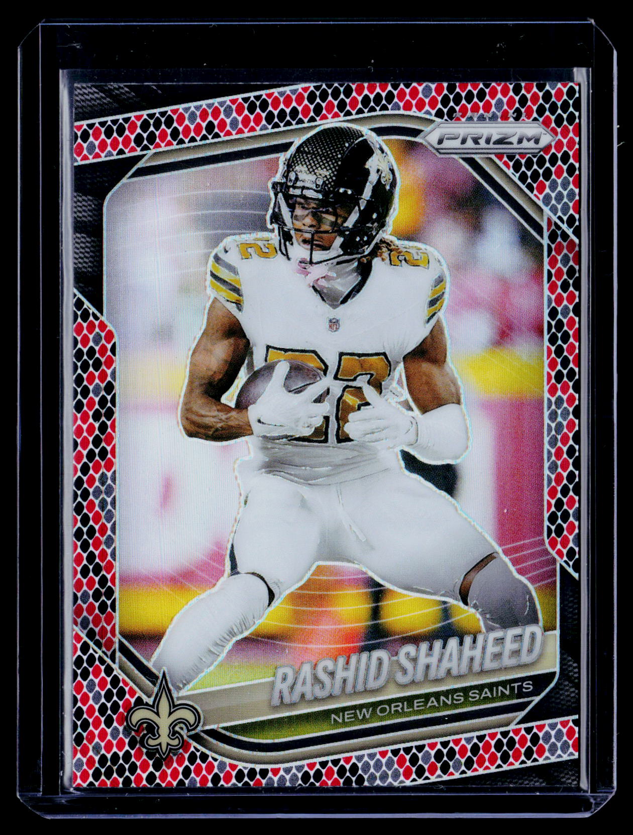2025 Panini Prizm #194 Rashid Shaheed Black and Red Checker