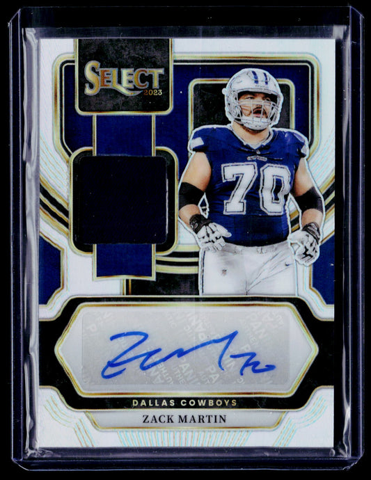 2023 Panini Select #SM-ZM Zack Martin Signature Memorabilia Prizm #/199