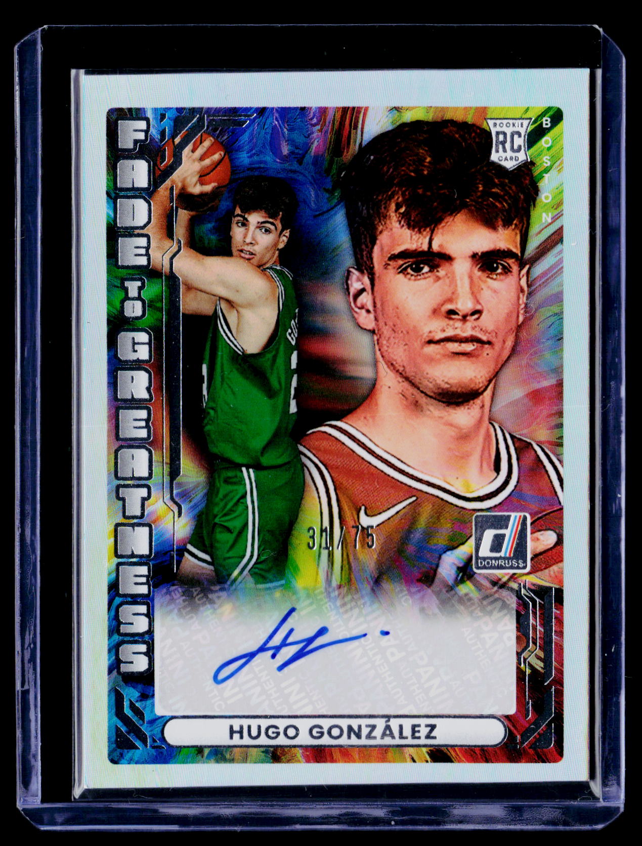 2025-26 Donruss Hugo González Fade to Greatness Auto #/75