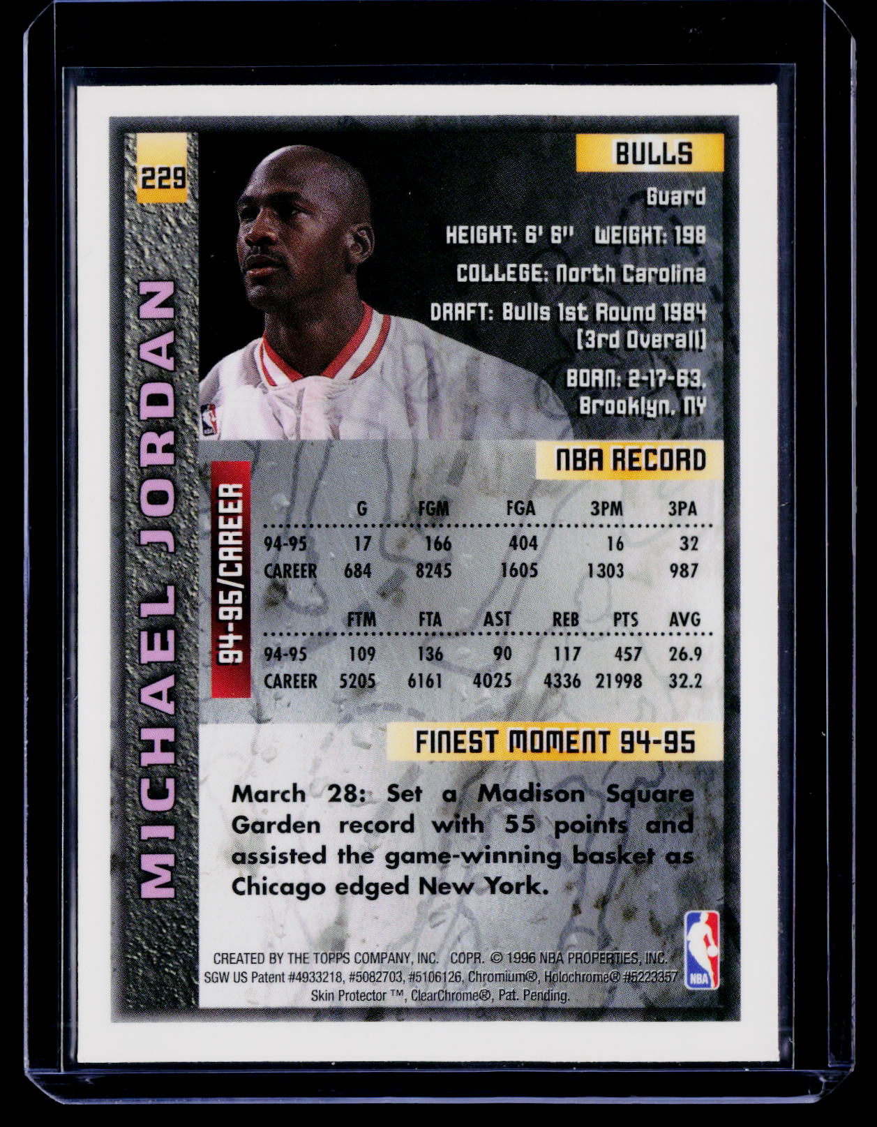 1995-96 Finest #229 Michael Jordan