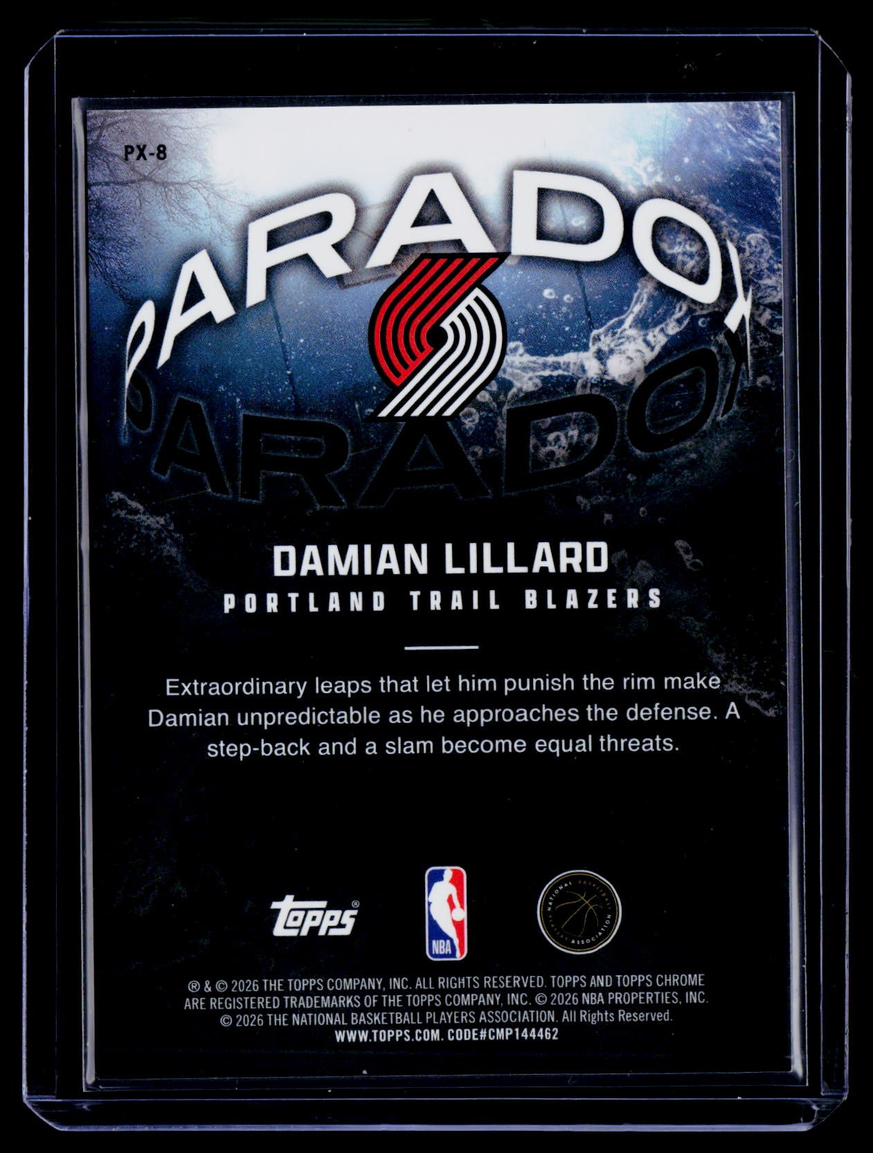 2025-26 Topps Chrome #PX-8 Damian Lillard Paradox