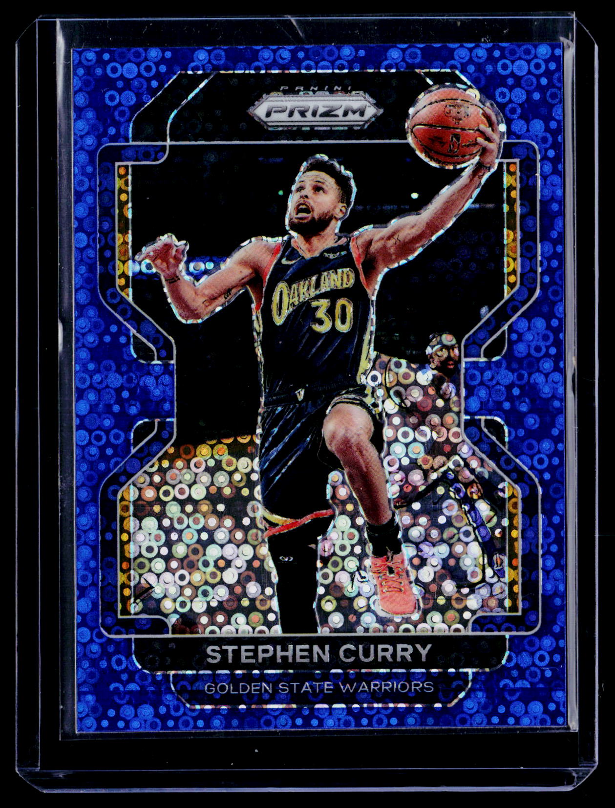 2021-22 Panini Prizm #154 Stephen Curry Fast Break Blue #/150