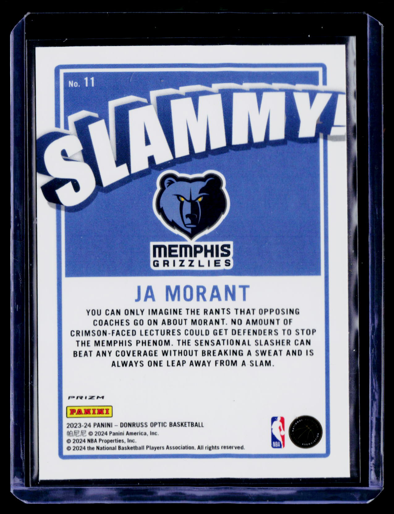2023-24 Optic #11 Ja Morant Slammy