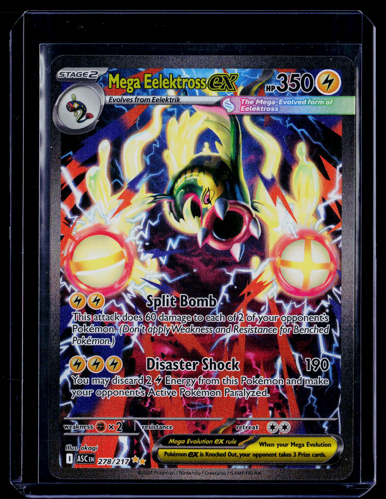 ME: Ascended Heroes #278/217 Mega Eelektross ex