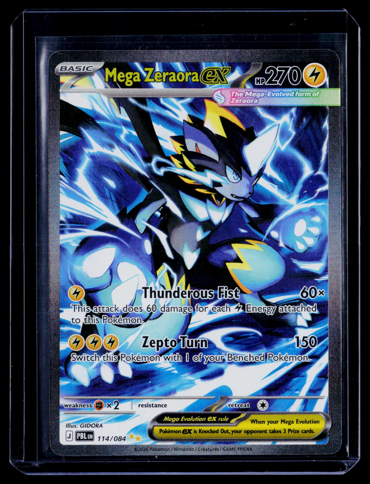 ME05: Pitch Black #114/084 Mega Zeraora ex