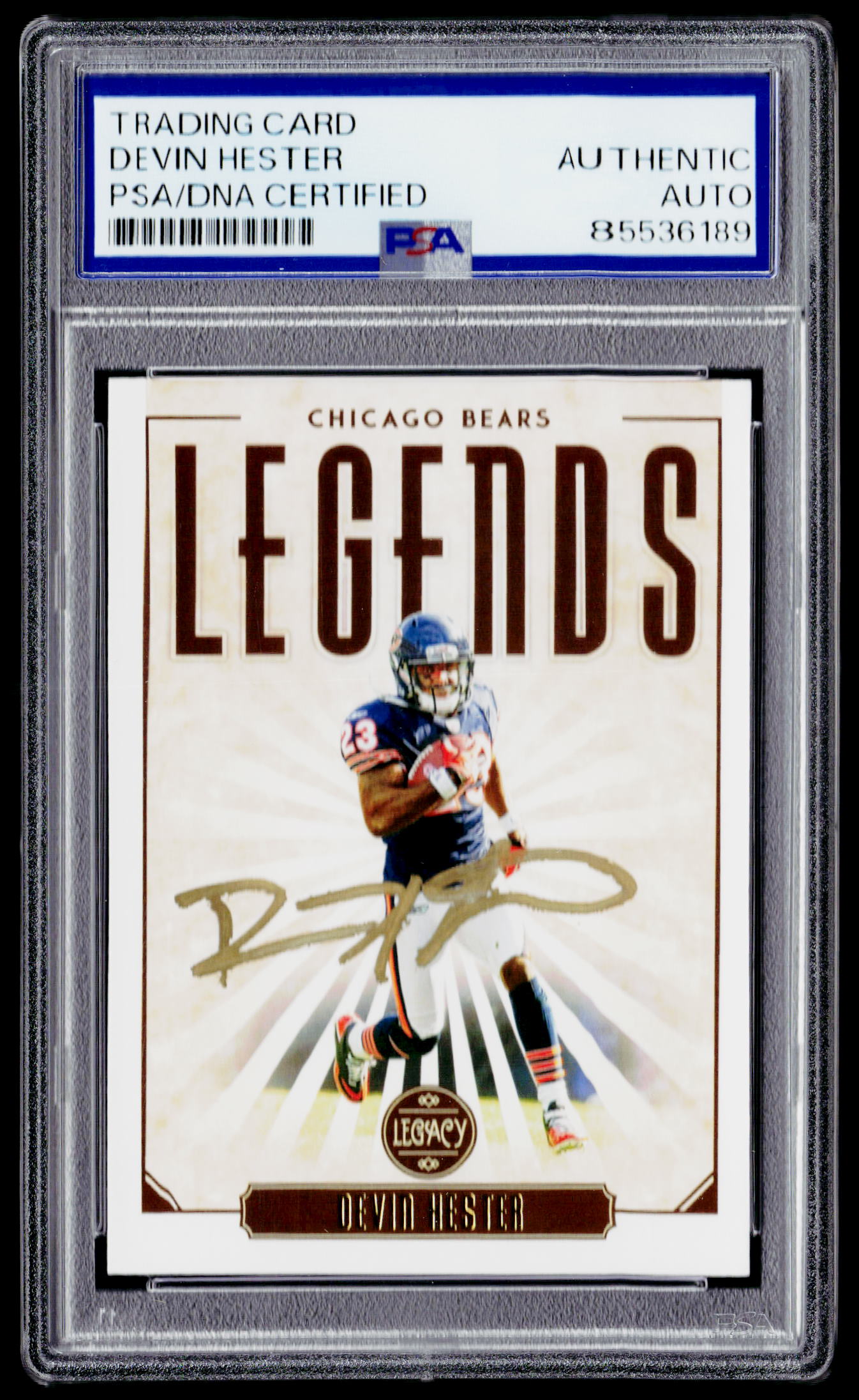 2020 Panini Legacy #139 Devin Hester PSA Authentic Auto