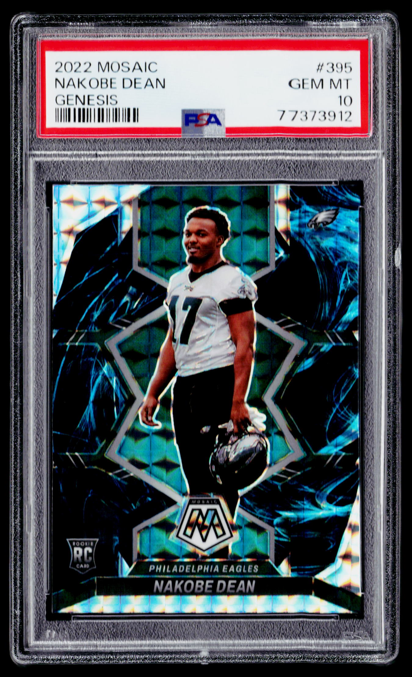 2022 Panini Mosaic #395 Nakobe Dean Mosaic Genesis PSA 10