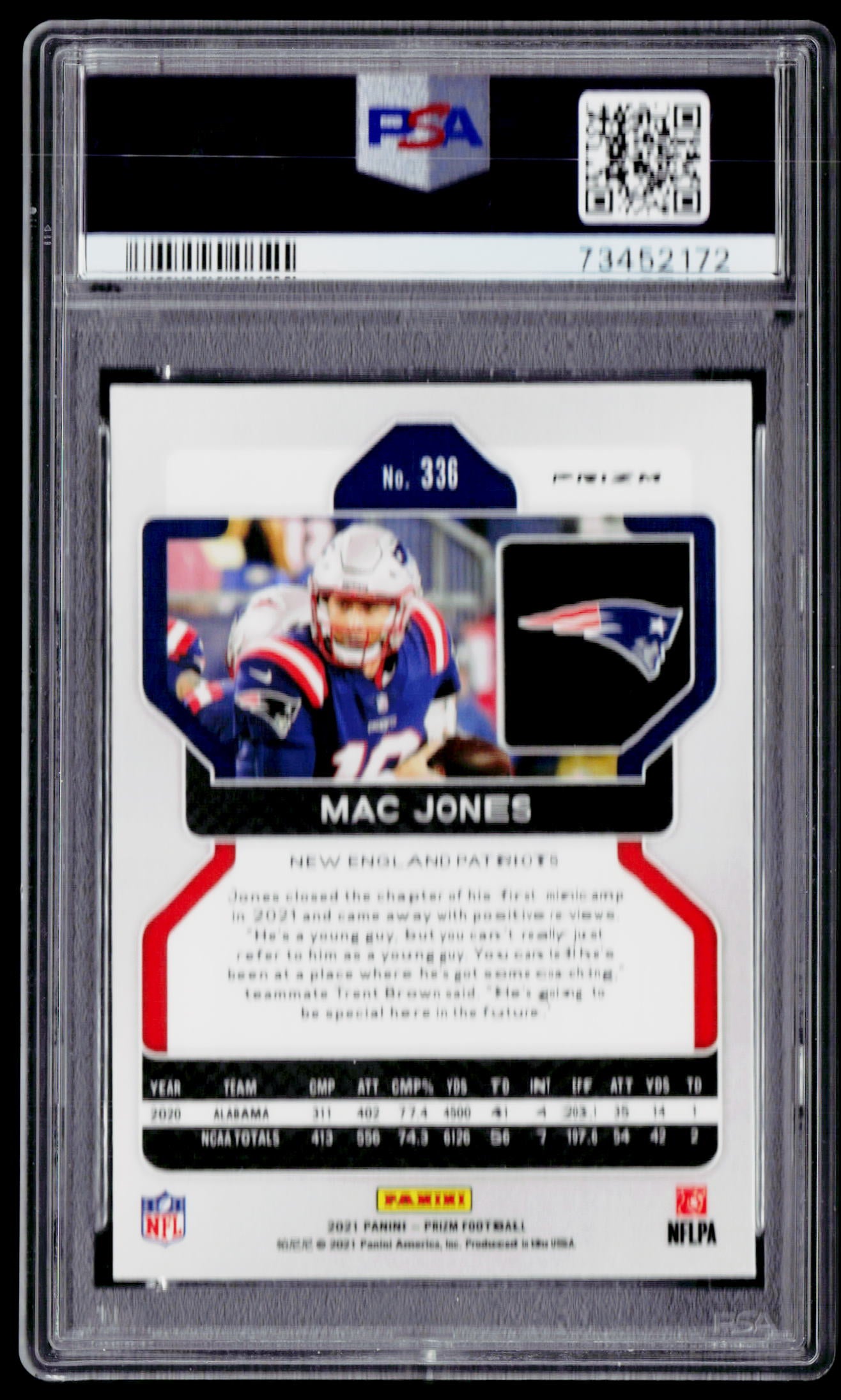 2021 Panini Prizm #336 Mac Jones Disco PSA 9