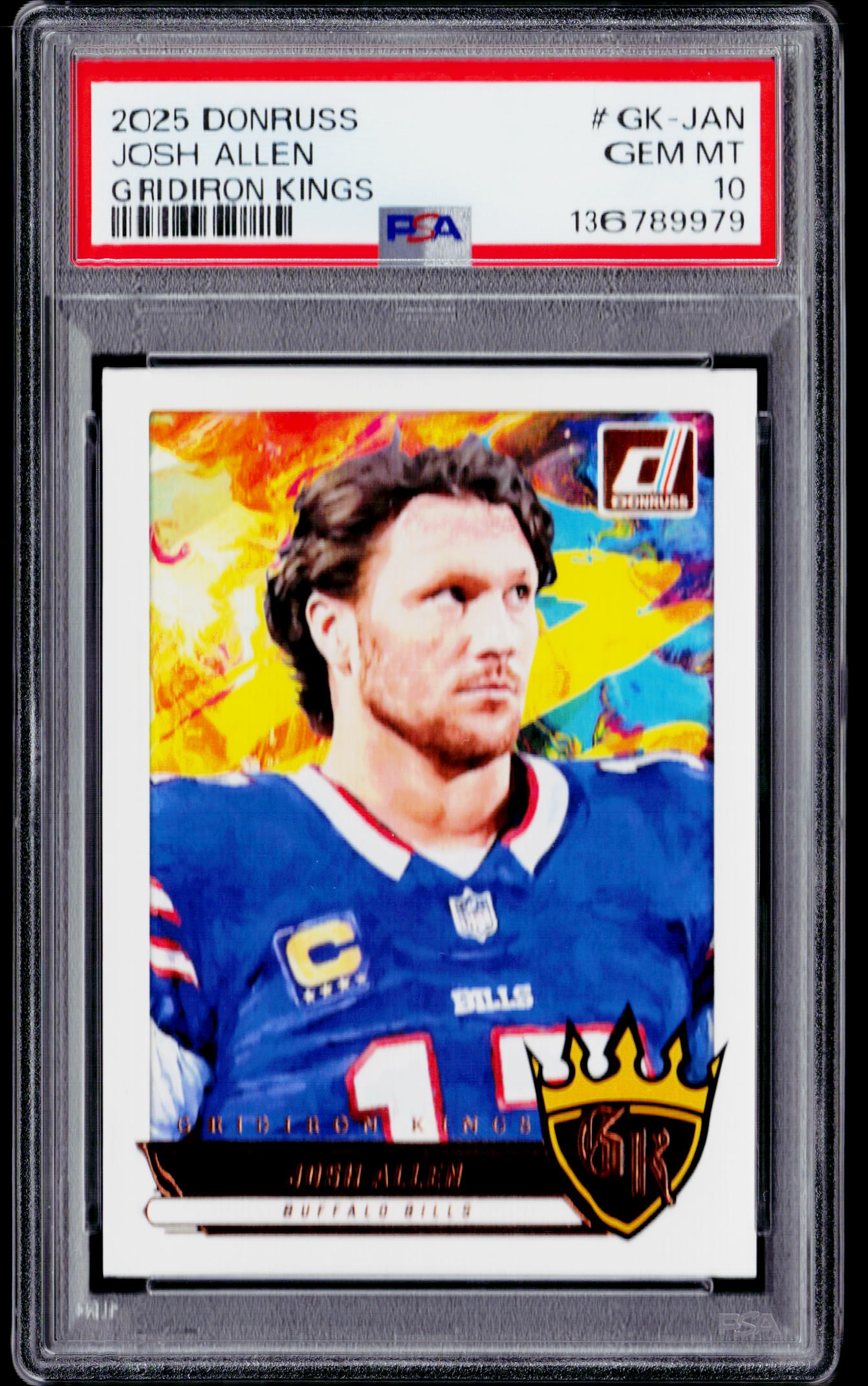 2025 Donruss #GK-JAN Josh Allen Gridiron Kings PSA 10