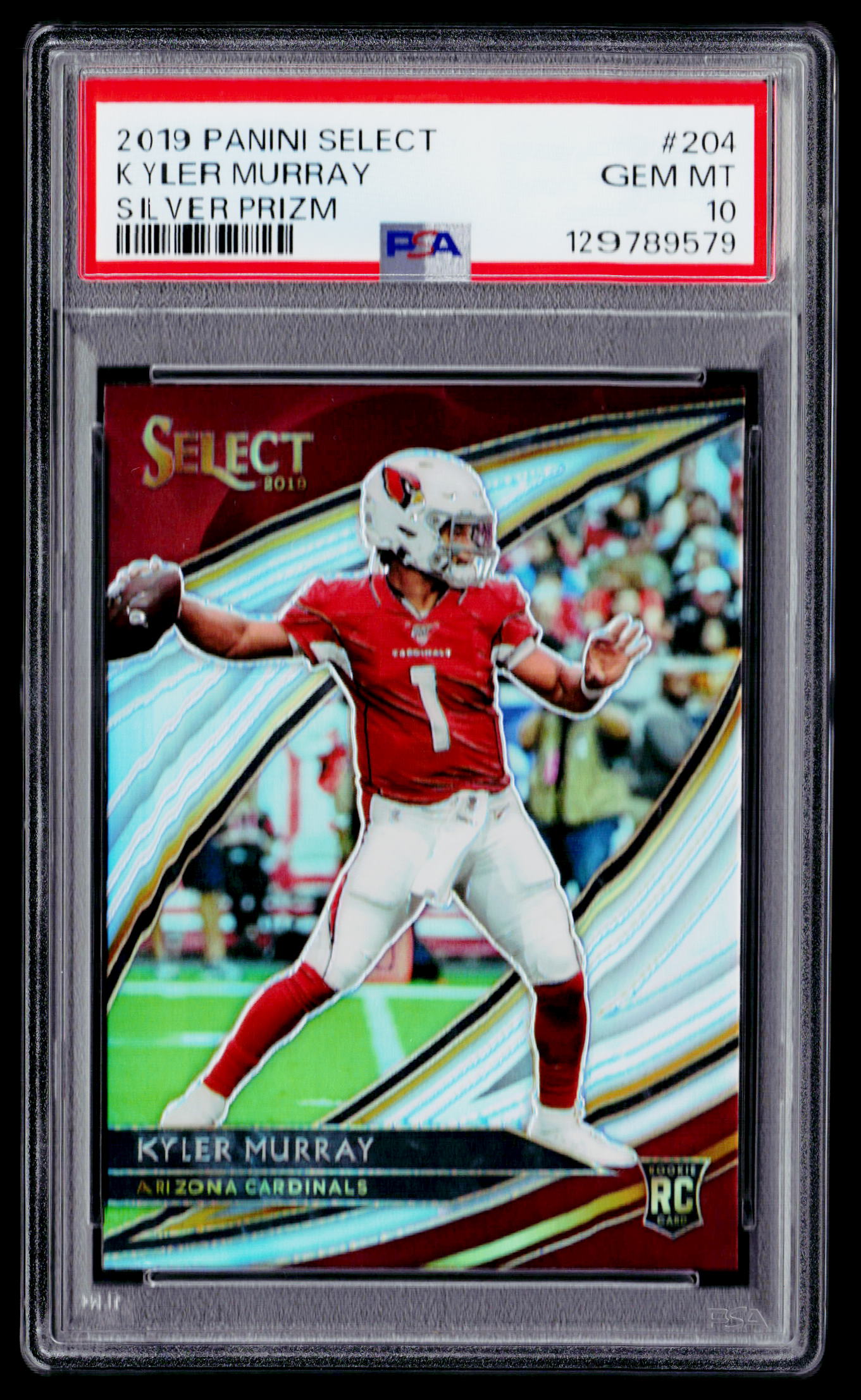 2019 Panini Select #204 Kyler Murray Silver Prizm PSA 10