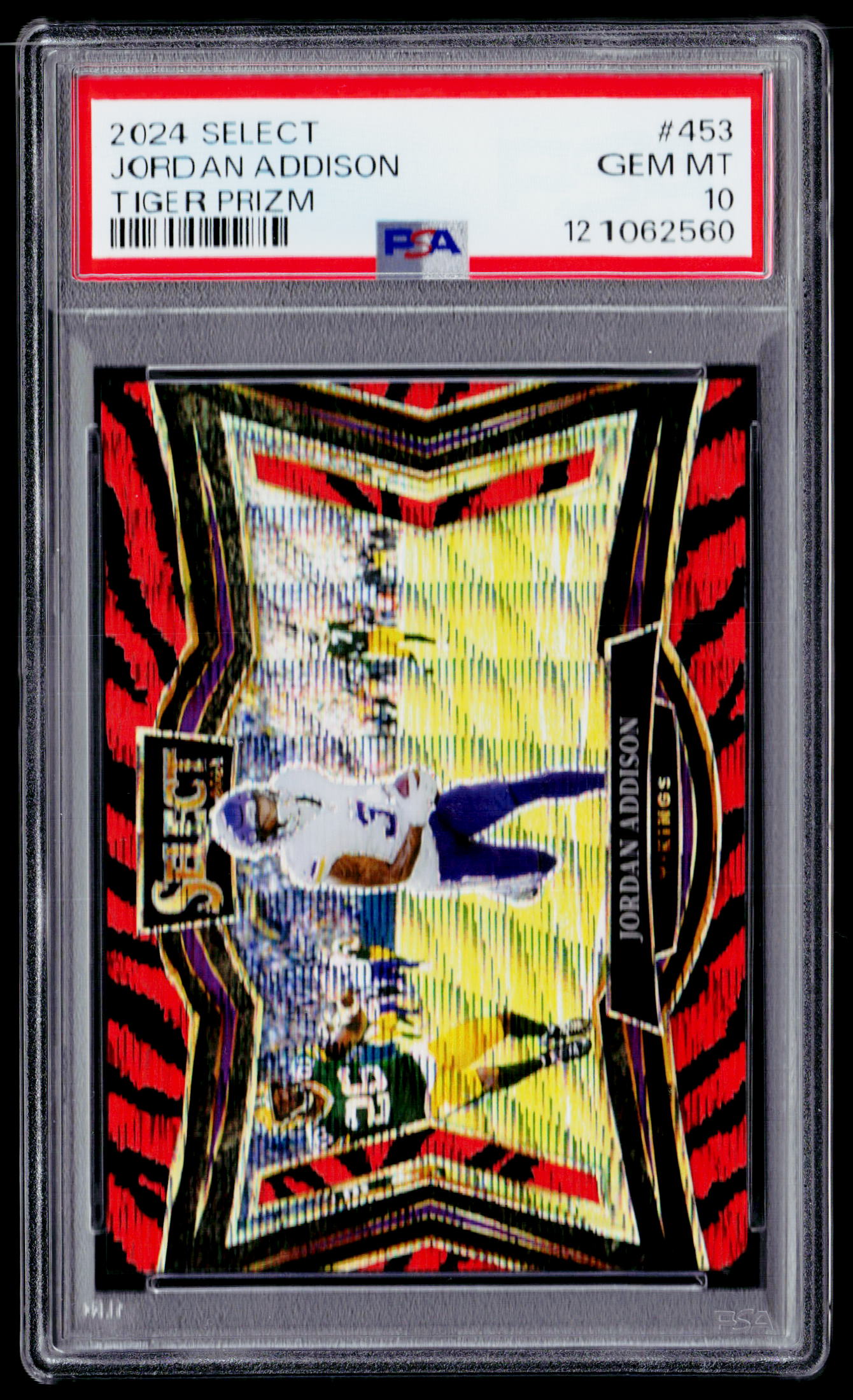 2024 Panini Select #453 Jordan Addison Tiger Prizm PSA 10