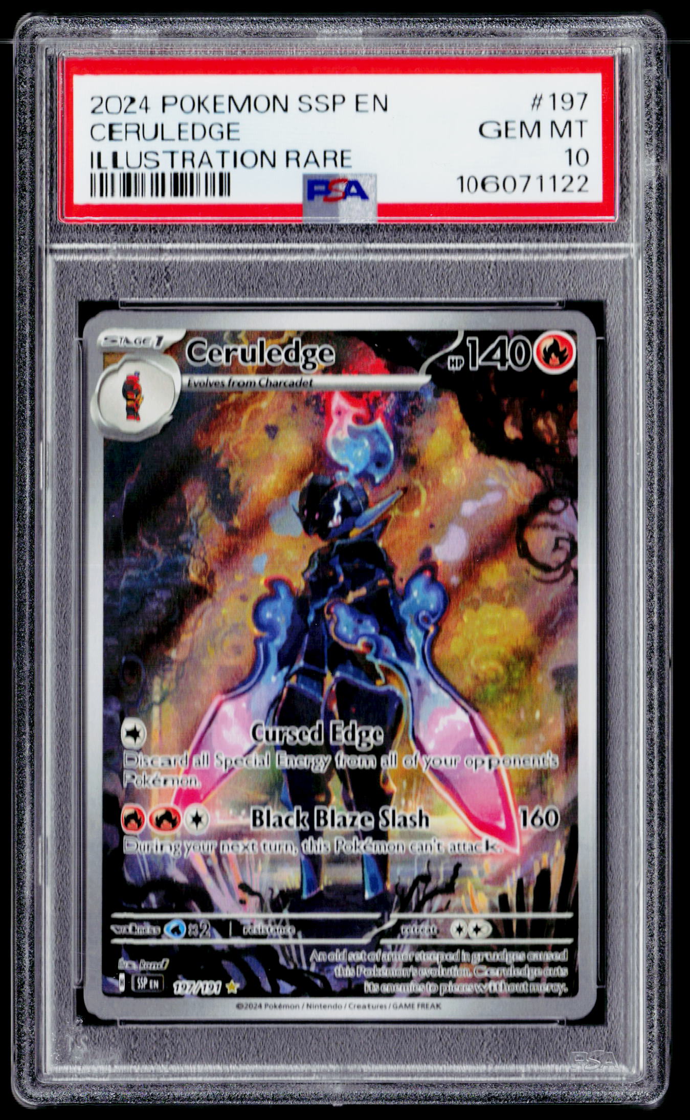 SV08: Surging Sparks #197/191 Ceruledge PSA 10
