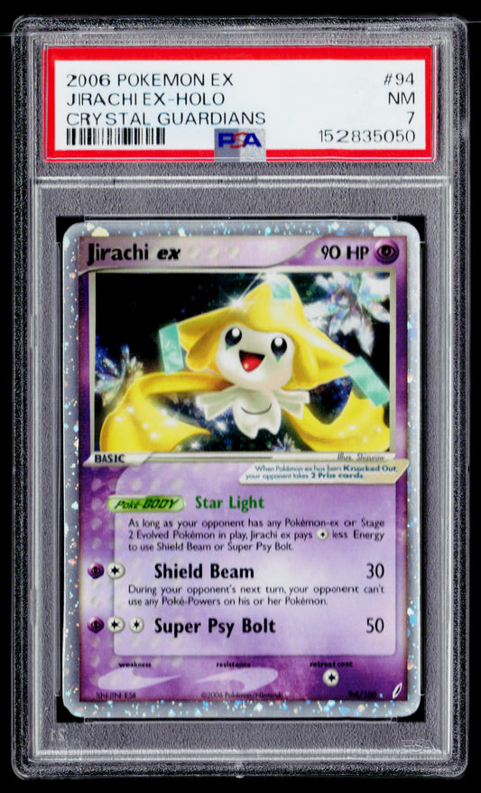 Crystal Guardians #94/100 Jirachi ex PSA 7