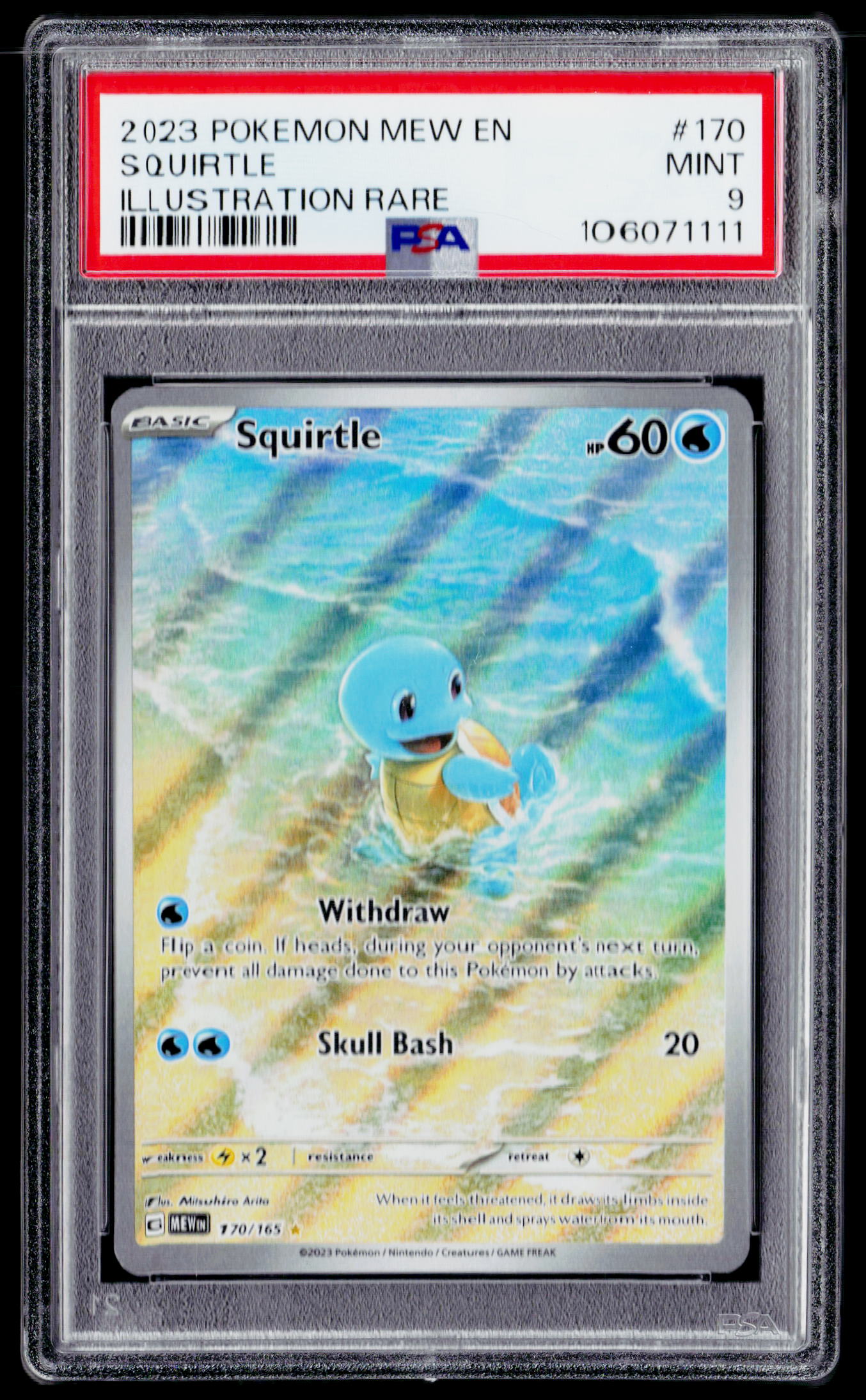 SV: Scarlet & Violet 151 #170/165 Squirtle PSA 9
