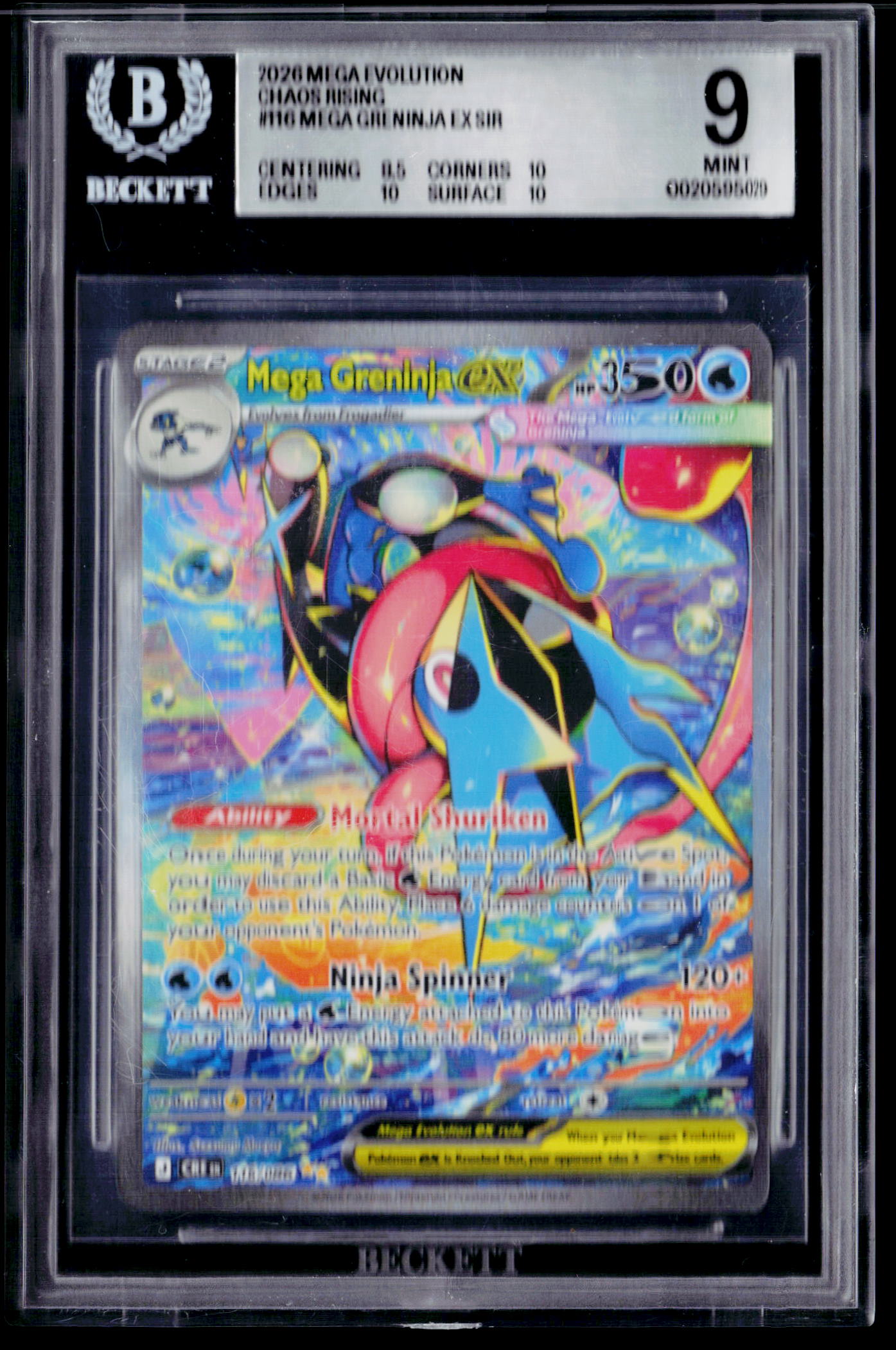 ME04: Chaos Rising #116/086 Mega Greninja ex BGS 9